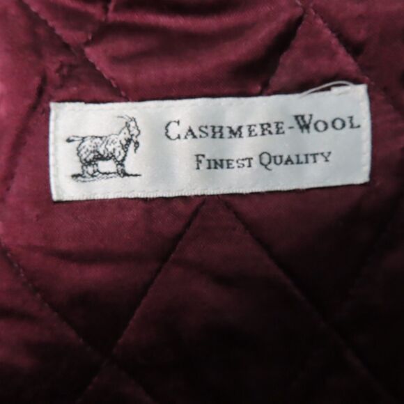 Vintage Hugo Boss Cashmere Wool Bomber Jacket Blue Full Zip Quilted Liner Medium - Picture 4 of 14